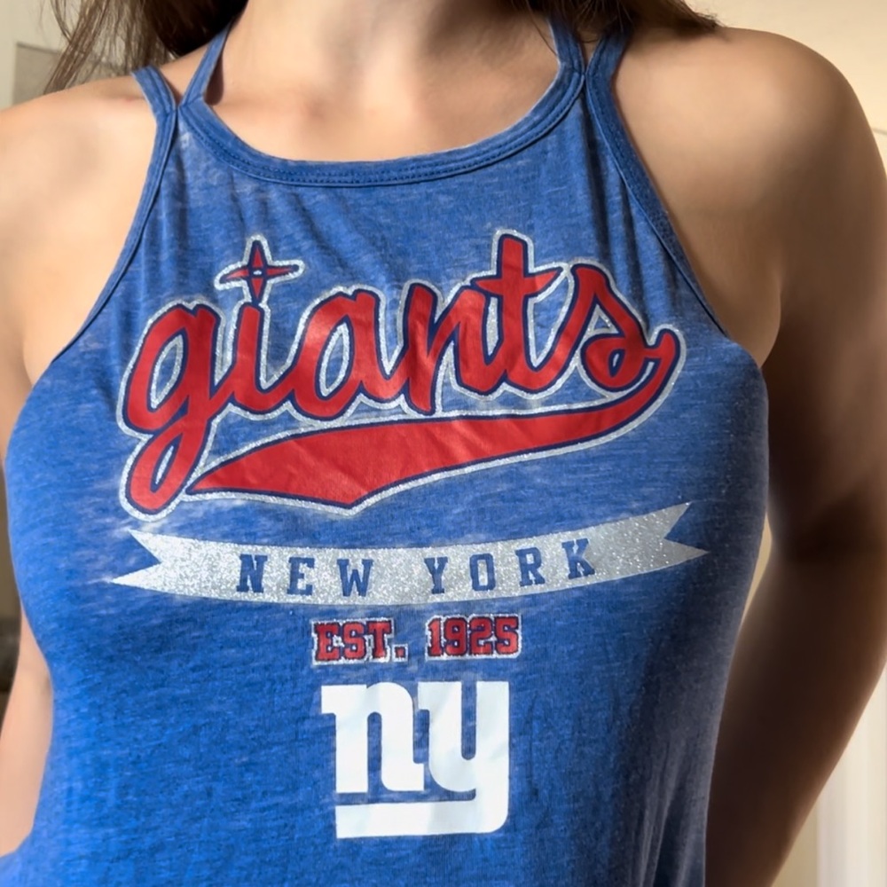 New York Giants glittery jersey tank top